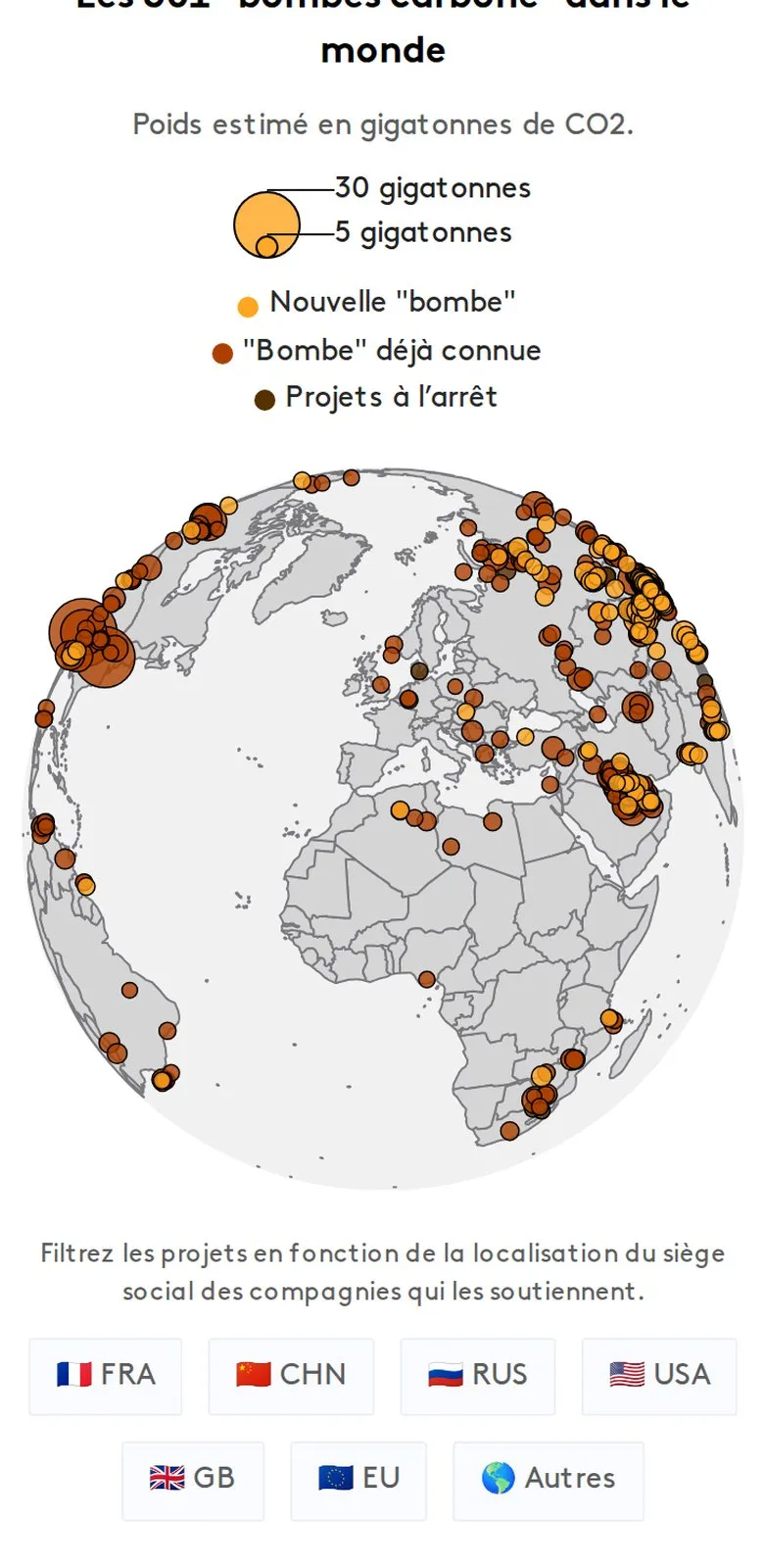 Infographie franceinfo : Bombes carbone dans le monde