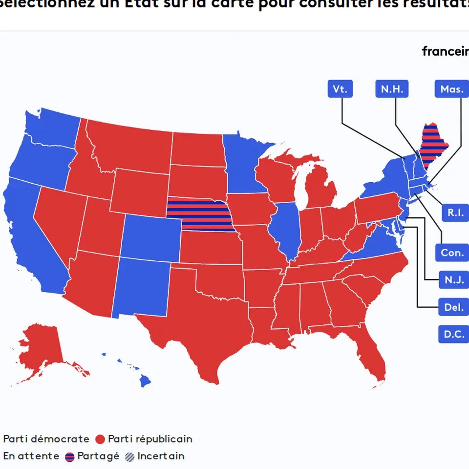 Infographie franceinfo : Présidentielle américaine 2024